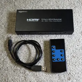 Amazonbasics B079l8vz5r 4k Hdmi Switcher 5x1 Auto Switch With Ir Remote Control