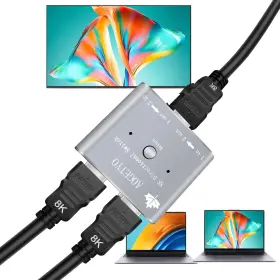 Aogetyo 772748191639 Hdmi Switch 4k 120hz Splitter Gold-plated Aluminum Silver Aogetyo 772748191639 Hdmi Switch 4k 120hz Splitter Gold-plated Aluminum Silver