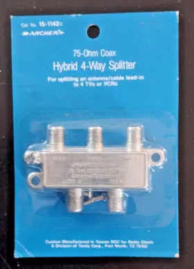 15-1142C ARCHER Radio Coax Hybird Splitter Tv Vcr