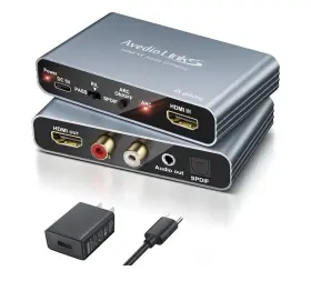 Avedio Links Yt6287huib Hdmi Arc Audio Extractor 4k 60hz Cec Spdif Rca 3.5mm Out