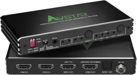 AV-SP22H2EARCO AVSTAR Hdmi Splitter Arc Earc Hdr Audio Remote