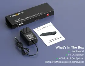Cenmate 408sp4k60 Hdmi Splitter 1 In 8 Out Port Support 4k 60hz 4 8-bit Dupli