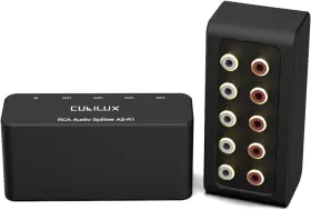 445005923931 CUBILUX Audio Splitter Box Stereo Rca Aluminu