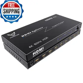 Diamondtiger B0bxwntxc8 4k60hz Hdmi Splitter 1 In 8 Out 1x8 2.0b Hub Powered Switcher