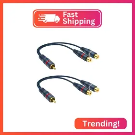BK045 DTEEDCK Rca Splitter Male Female Pack Cable Audio Video
