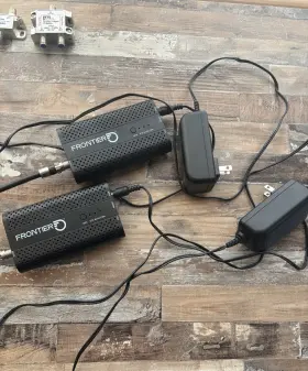 Frontier Mic1002ha 2-way 2.5 Moca Adapter All Cables And Splitters Included