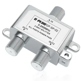 GP-SP-02 G-PLUG Coaxial Cable Splitter Tv Satellite Internet
