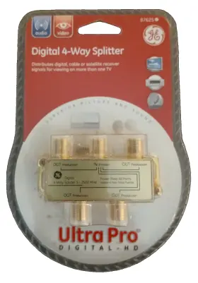 Ge 87625 Digital Four-way Splitter Model Ultra Pro Ge 87625 Digital Four-way Splitter Model Ultra Pro