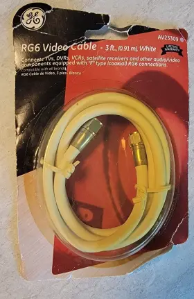 Ge Av23309 3ft Rg6 Coax Cable - Yellow
