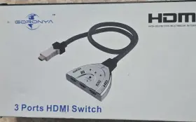 Goronya X0013bv7dp 3-port Hdmi Switch 3x1 4k Full Hd 3d For Display Output