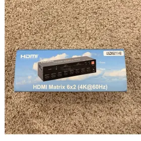 Hdmi Uszx6211hei Matrix Switch 6x2 4k 60hz Ir Remote Audio Extract Hdcp 2.2