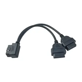Hneekyr 5038#hi Obd2 Right Angle Splitter Y Cable Male To 2 1 Piece Black