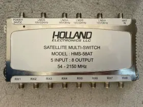 HMS-58AT HOLLAND ELETRONICS Coax Switch Splitter Power