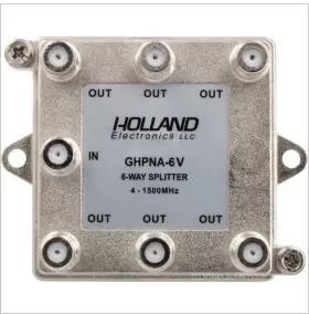 Holland Ghpna-6v 25 - 6-way Splitter 2 1500 Mhz Iptv Hpna Vertical