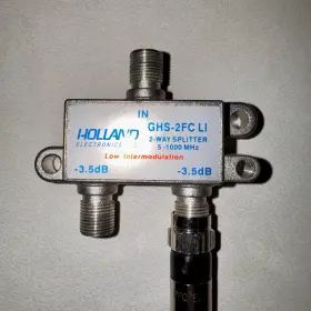 Holland Ghs-2fc Li 2-way Splitter 5-1000 Mhz Low Intermodulation Coaxial F