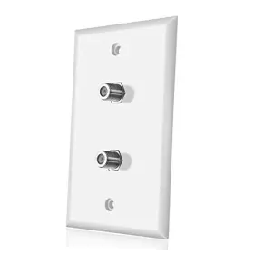 4332723697 ICESPRING Dual Coaxial Connector Wall Plate Cable