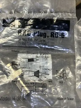 IA-3634 IDEAL Bnc Plug Awg #3
