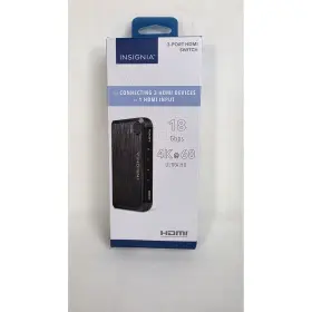Insignia 600603244322 3-port Hdmi Switch 4k 60hz Hdr 18gbps Selector Ns-hz335 Black 6ft Cord Insignia 600603244322 3-port Hdmi Switch 4k 60hz Hdr 18gbps Selector Ns-hz335 Black 6ft Cord