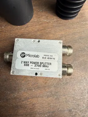 Microlab D2-69fn 2-way Coaxial F Power Splitter 698-2700 Mhz Microlab D2-69fn 2-way Coaxial F Power Splitter 698-2700 Mhz