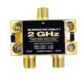 113905-00 MONSTER CABLE Ultra Rf Loss Satellite Splitter