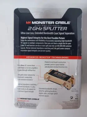 M181201 MONSTER Cable Ultra High Performance Splitter Tv #2