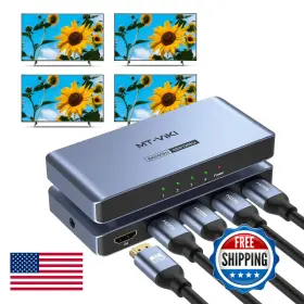 Mt-viki B0c2pv3d5g Mt-viki 2.0 Hdmi Splitter 4k60hz Duplicator/distributor Hdr Support Edid