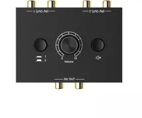 OM-102 ONEME Rca Stereo Audio Switch Switcher Passive Speaker