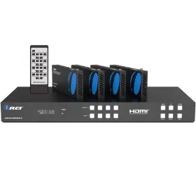 Orei Uhd44-exb230r-k 4x4 4k Hdmi Matrix Switcher Extender - Hdbaset Up To 230 Ft