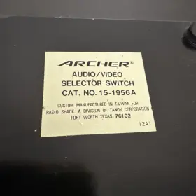 151956A RADIOSHACK Archer Radio Stereo Audio Video Selector #3