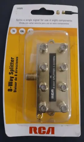 Rca Vh50n Model Vh50h 8-way Coaxial Splitter Rca Vh50n Model Vh50h 8-way Coaxial Splitter