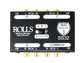 SS32 ROLLS Mini Route Stereo Signal Switcher Rca Jack Switch