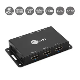 221974 SIIG Port Hdmi Hdr Mini Splitter Amplifier Edid