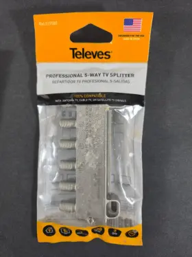 Televes 519585 Professional 5-way Signal Splitter - Sealed Ref #519585