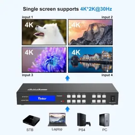 HD414 YINKER Hdmi Matrix Switch Switcher Splitter #2