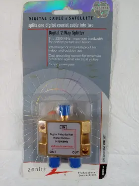ZDS5010 ZENITH Coaxial Cable Splitter Tv Satellite Coax