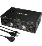 Dual Monitor Kvm Switch Hdmi 2 Port 4k 30hz,mleeda Usb Extended Display .... Fixed Price $51.83.