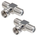 Coaxial Cable Splitter, Tv Splitter 2 In 1 Out 2-pack F Type Rg6 Male Pack. Fixed Price $9.11.