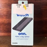Onn. 4-port High Speed 4k Hdmi Splitter For Hdtvs Monitors And Projectors - New. Fixed Price $17.99.