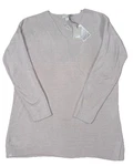 Barefoot Dreams Cozychic Ultra Lite V Neck Tunic Sweater Taupe /silver M Nwt. Fixed Price $64.97.