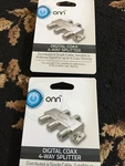 Set Of Two Brand New Onn Ona17av012 Pro 4-way Splitter Free Shipping. Fixed Price $15.99.