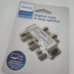 Philips Digital Coax 4-way Splitter. Fixed Price $4.47.