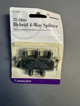 New Radioshack 75 Ohm Coax 4 Way Hybrid Splitter Combiner 15-1142e. Fixed Price $5.00.
