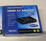 Monoprice Hdmi Av Switch Model Hds-201 2-ports New. Fixed Price $13.33.
