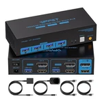 Vpfet 4k 120hz Displayport Kvm Switch Usb 3.0, Hdmi, Dual Monitors, Vp-sw222. Fixed Price $49.99.