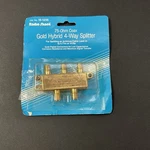 Radioshack 75 Ohm 4 Way Splitter Coax Tv Cable Gold Plated 15-1235 - Not Tested. Fixed Price $5.50.