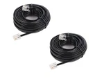 Yumiwoow 20ft Phone Telephone Extension Cord Cable 20 Feet, 6m-black-2pack. Fixed Price $20.51.