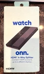 Onn. 4-port High Speed 4k Hdmi Splitter For Hdtvs Monitors And Projectors, Black. Fixed Price $14.49.