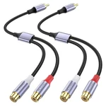 Moswag 1 Male To 2 Female, Rca Y Splitter Cable Audio Video 2pack, Black. Fixed Price $20.97.