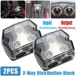 2-way Distribution Block Gauge In & Out Car Audio Amp Power Ground Distributor. Fixed Price $15.99.