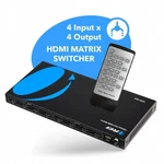 Orei Uhd-404 Matrix Switch 18gbps 4x4 Hdmi W/ Remote. Fixed Price $120.00.